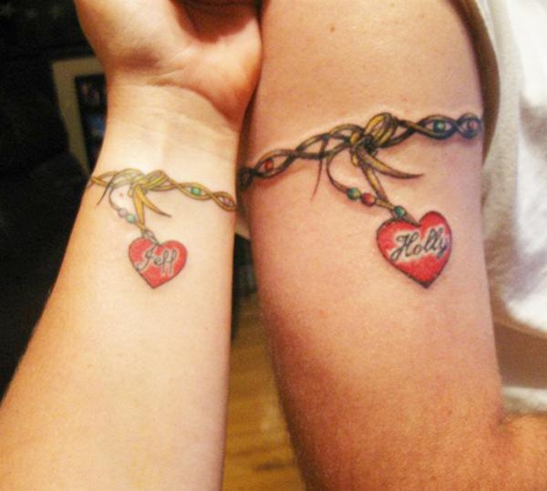 Love forever meningsfullt par matchende tatovering