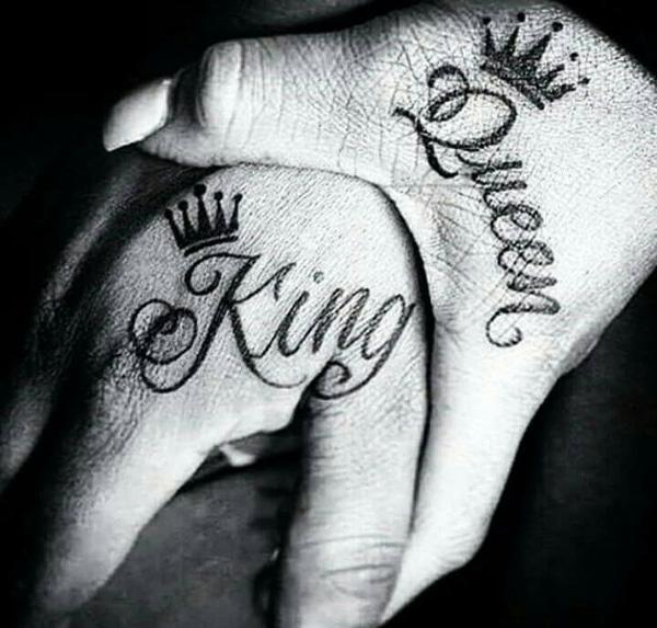 King and Queen Hand Tattoos