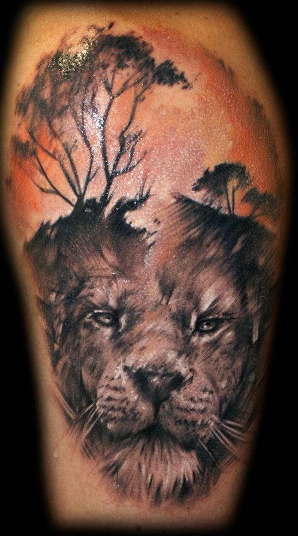 African Lion Tattoo