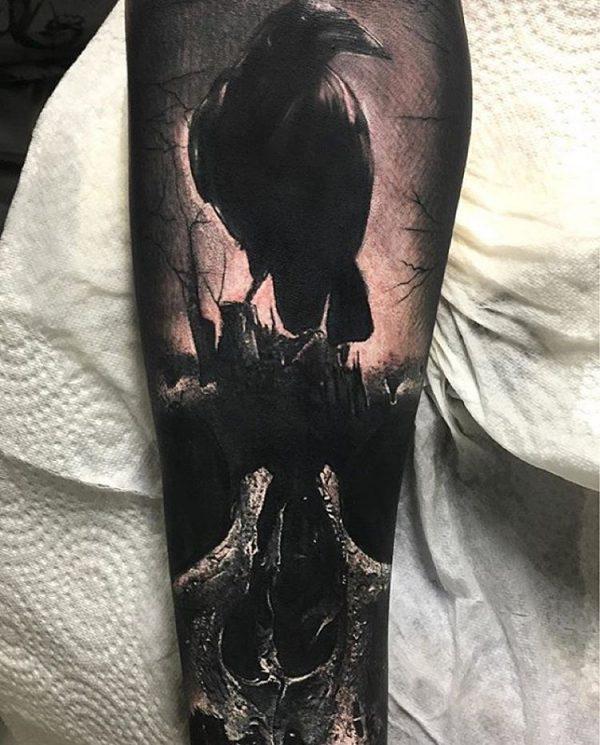 Dark Raven tattoo