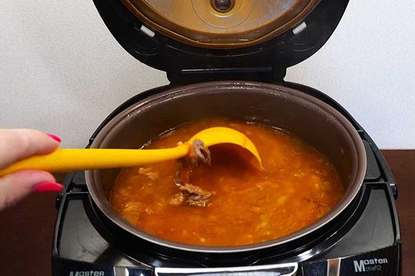 soep koken in een slowcooker