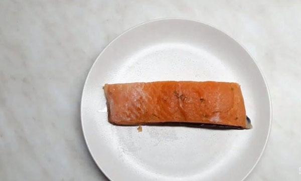 zalm klaar om te eten