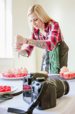 Foto via lindseyrickert Disse cupcakes ser ut som de kommer ut perfekt!