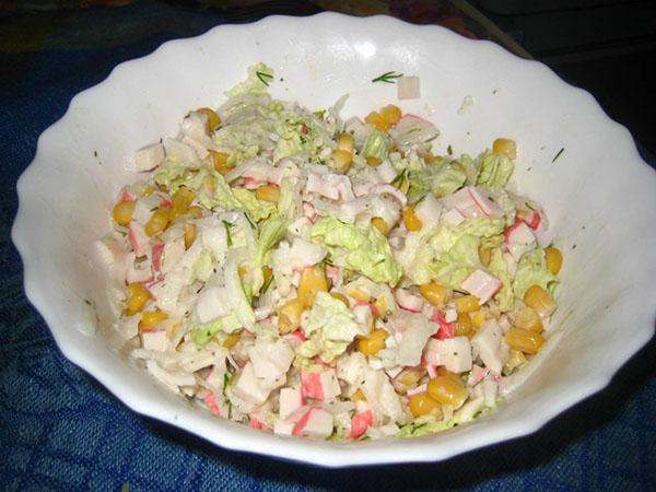 daikon en krabsticksalade